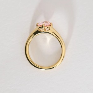 Anillo Solitario de Diamante Cultivado en Laboratorio, Corte Cojín Rosa, 2.39CT, Oro Amarillo de 14KT, Joyería Fina de Lujo para Fiestas, Fabricante OEM ODM - Product Image 5