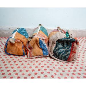 Handmade Cotton kantha cosmetic <b>pouch</b> bag small-Large Kantha with zipper closure Bag Affordable Women's Gifts for women - Product Image 2