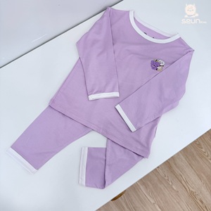 SeunKids Ensemble pyjama à manches longues pour bébé, 2 pièces, en coton, imprimé dessin animé, vêtements de nuit respirants, unisexe, pull à col rond, printemps - Product Image 6