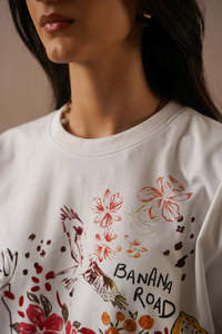T-shirt décontracté pour femme, 100 % coton tricoté, teint en pièce, respirant, col rond, manches courtes, couleur unie, avec logo avant et arrière, toutes saisons - Product Image 2