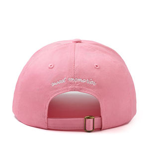 Pink Breathable Leather Sport <b>Cap</b> with 3D Embroidery Logo Adjustable Unisex Hat for Spring Summer Activities - Product Image 5