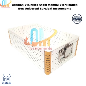 Caja de Esterilización Manual de Acero Inoxidable Alemán con Certificación ISO, Autoclave Reutilizable, Contenedor Universal para Instrumentos Quirúrgicos - Product Image 3