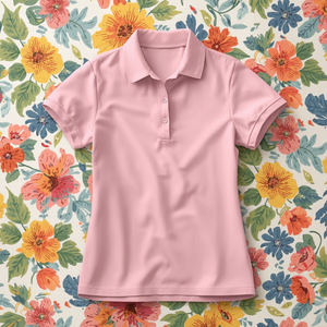 Regular Length Cotton Women Polo Shirt Casual Comfortable <b>Top</b> with OEM ODM Customization - Product Image 3