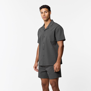 Men's Oversized T-Shirt Shorts <b>Set</b> 100% Cotton High Quality Men's Summer Sports Tee and Shorts Suit Tracksuit for Men - Product Image 4