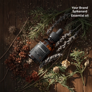 Aceite Esencial Puro de Spikenard al por Mayor OEM, Certificado GMP, Líquido, Aclarante, Reafirmante, Nutritivo, Hidratante, con Propiedades a Base de Raíz - Product Image 3