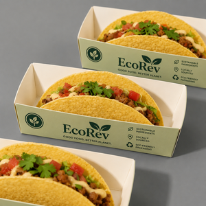 Eco Friendly High Quality Food Grade <b>Biodegradable</b> Disposable Paperboard Taco <b>Packaging</b> Custom Printed Tacos Box Food Container - Product Image 3