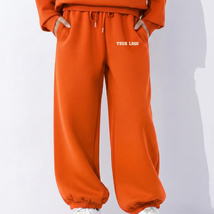 Pantalones Deportivos Personalizados para Mujer, de Algodón y Felpa, con Logotipo OEM Bordado e Impreso, para Entrenamiento Deportivo, Casual y Urbano - Product Image 3