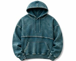 Sweat-shirt à capuche pour homme, coupe classique, couleur unie, denim, anti-boulochage, décontracté, automne, tricoté, avec poches, Spandex/Coton, séchage rapide - Product Image 3