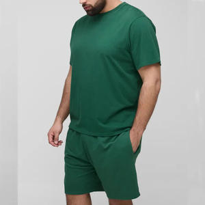 Ensemble T-shirt et short pour homme, style streetwear, personnalisé, imprimé par transfert thermique, séchage rapide, tricoté 100 % coton, coupe oversize, vente en gros, collection été - Product Image 4