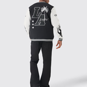 Veste universitaire pour homme de qualité supérieure avec broderie personnalisée, faible MOQ, coupe-vent d'hiver - Product Image 3