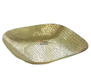 La plus vendue bol de service à salade et de nourriture de forme carrée dorée pour le restaurant et le bar de l'hôtel - Product Image 1