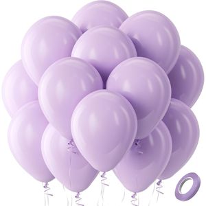 Confezione da 100 Palloncini in Lattice Viola Pastello da 12 Pollici, per Matrimoni, Feste Nuziali, Decorazioni Lavanda e Lilla - Product Image 2