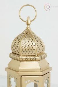 Linterna de Vela con Forma de Domo de Mezquita en Metal Dorado para Ramadán, Navidad y Pascua 2027, para el Hogar y Eventos, Duradera - Product Image 5