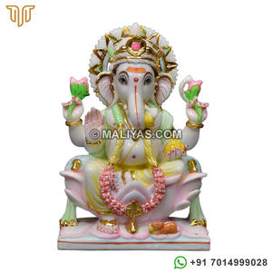 Estatua de Ganesha de Resina |   Elegante Ídolo del Dios Ganesha para Decoración del Hogar y Templos - MALIYAS - Product Image 6