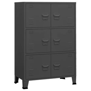29.5 industriale in metallo antracite \ "x15.7 \" x45.3 \ "per l'organizzazione domestica - Product Image 2