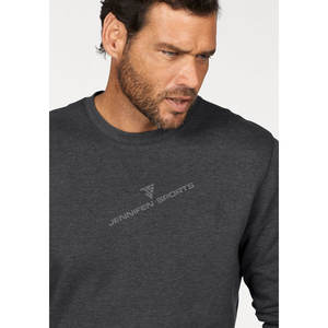 Sudadera de Alta Calidad OEM Personalizada para Hombre, Cuello Redondo, Color Gris, Forro Polar de Algodón, Resistente al Viento, Venta al Por Mayor - Product Image 4