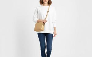 Sac bandoulière minimaliste en cuir pour femme, fermeture éclair solide, léger, usage quotidien, toutes saisons - Product Image 5