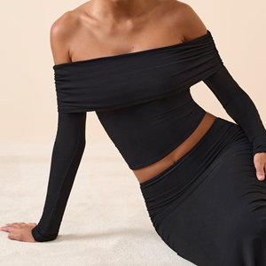 Chemises à manches longues et épaules dénudées sur mesure pour femmes, vêtements de mode urbaine et de plein air pour adultes et jeunes filles - Product Image 5