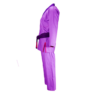 Kimono de BJJ Morado, Uniforme 100% Algodón, Corte Holgado, Unisex, para Adultos, Ropa de Artes Marciales, Teñido Liso, Resistente, 480g, Transpirable - Product Image 3