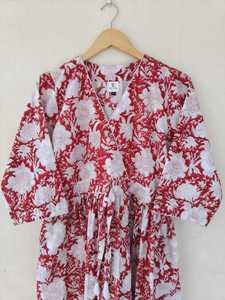 Stylish Boho <b>Dress</b> for Women Cotton Printed <b>Maxi</b> <b>Dress</b> Comfortable & Breathable Fit & Flare <b>Dress</b> Bulk Export At Low Price - Product Image 4