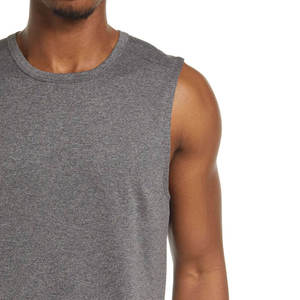 Camiseta sin mangas gris jaspeado para hombre, ligera, deportiva, para gimnasio, entrenamiento, correr y uso casual 2026 - Product Image 4