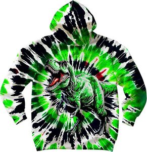 Sweat à capuche Tie Dye pour homme, décontracté, tricoté, coupe classique, pour l'automne, avec poche et motif spirale, design Tie Dye - Product Image 6