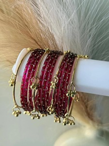 Bracelets tendance élégants en verre plaqué argent pour femmes, empilables, écologiques, design unique, accessoires de poignet modernes pour le quotidien - Product Image 4