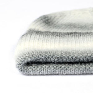 Bonnet d'hiver unisexe en tricot chaud avec logo personnalisé, dégradé ombré, bord côtelé épais, style décontracté, pour l'extérieur, vente en gros - Product Image 2