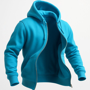 Nouveau style, sweat-shirts à fermeture éclair pour hommes, sweats à capuche, vêtements de sport vierges de haute qualité, personnalisables avec broderie OBM, fabrication de vêtements de sport - Product Image 3