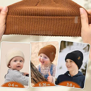 Gorro de bebé de calidad premium, tela elástica, ajuste perfecto para bebés, tacto suave, comodidad durante todo el día. - Product Image 4