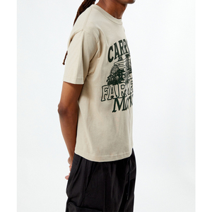 T-shirts pour hommes pas chers 100% coton Impression de logo personnalisé Respirant Anti-plis Léger Coupe ample Sérigraphié - Product Image 3