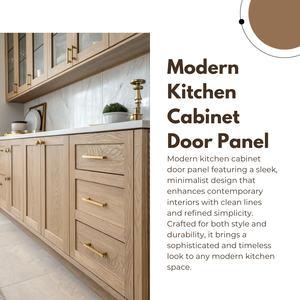 Puertas de Madera Maciza Pintadas o Naturales para Cocina, Diseño de Gabinetes Personalizados, Paneles de Puerta de Madera para Interiores Contemporáneos - Product Image 4