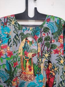 ชุดเดรสผ้าฝ้ายพิมพ์ลายทำมือ สไตล์อินเดีย สำหรับใส่ไปชายหาด งานเทศกาล หรือสไตล์โบฮีเมียน - Product Image 2