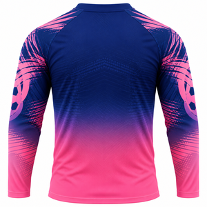 เสื้อฟุตบอลสีชมพูกรมท่าไล่เฉดแบบกำหนดเอง แขนยาว คอวี ระบายอากาศได้ดี แห้งเร็ว สำหรับทีม - Product Image 2