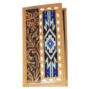 Cartera larga de piel de vaca tallada a mano Premium de Estilo Vintage para hombre con bloqueo RFID - Product Image 3