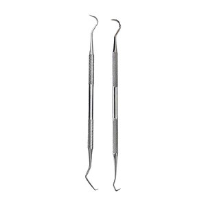 Outil de grattoir dentaire professionnel avec miroir buccal, 3 pièces, en acier inoxydable de qualité médicale, cure-dent et grattoir à tartre - Product Image 3