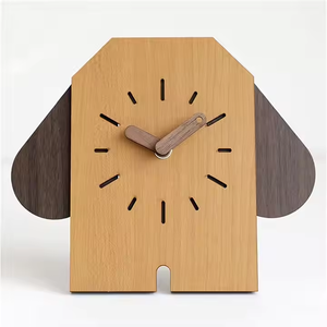 Modern Cute Wood Clock for Kids Room Decor Wholesale <b>Desktop</b> <b>Stand</b> Clocks Viet Nam's Hot Sale Souvenirs Gifts Price - Product Image 1