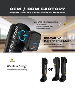 Botas de Compresión Neumática con Control por Aplicación, Masajeador de Aire para la Circulación Sanguínea, 4 Cámaras, Recuperación Deportiva, OEM ODM AS ALL START - Product Image 2