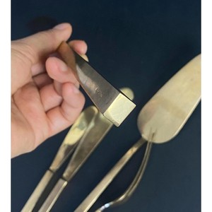 Ensemble de couverts en métal minimaliste, finition mate, résistant à la rouille, couverts de mariage, ustensiles de service - Product Image 5