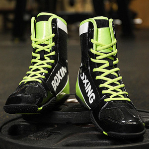 Zapatos de Boxeo de Cuero Genuino de Primera Calidad a Precio de Mayoreo RTS, Botas de Combate Antideslizantes, Zapatos de Entrenamiento y Competición AI-BSS-06 - Product Image 4