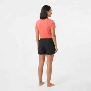 Conjunto de Dos Piezas de Algodón para Mujer, Camiseta de Manga Corta con Pantalones Cortos Negros, Ropa Casual de Primavera/Verano - Product Image 2