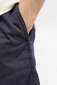 <b>Mens</b> Blue Cotton Oxford <b>Bermuda</b> <b>Shorts</b> Elastic Waist Casual Solid Color Mid Rise Breathable Woven Fabric - Product Image 2