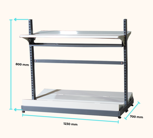 Étagère d'affichage TV double face ADONG |   Stand de vente au détail |   OEM Vietnam |   A12 - Product Image 2