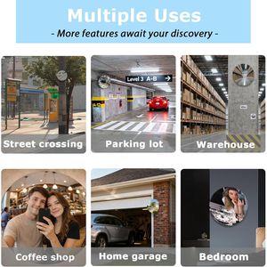 Specchio Convesso in Acrilico Regolabile da 11,65 Pollici per Traffico e Sicurezza, Ampio Angolo di Visione per Maggiore Copertura in Camere da Letto e Magazzini - Product Image 2