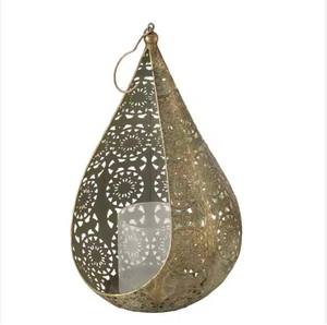 Elegant iron lantern designed for decorative lighting in dining areas entryways gardens and festive <b>table</b> arrangements - Product Image 2