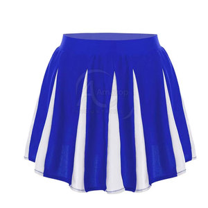 Ensemble d'uniformes de cheerleading de conception professionnelle, fabriqué en usine, jupe rayée blanche et bleue, haut imprimé Cheers, taille adulte - Product Image 6