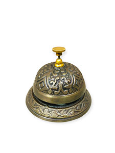 Campana de Mesa Elegante de Aluminio Repujado con Diseño Decorativo, Ligera y Multiusos para Escritorio, Mostrador, Oficina, Hogar y Exhibición - Product Image 2