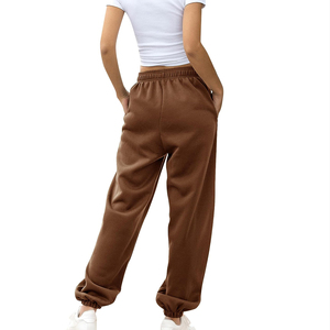 Pantalon de jogging en molleton de coton pour femme, taille mi-haute, chaud et décontracté, idéal pour la gym, vente en gros - Product Image 6