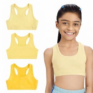 Sujetador deportivo de algodón 100% transpirable para mujer, con logo frontal, espalda abierta, tirantes dobles, soporte ligero, ideal para yoga y gimnasio. - Product Image 4