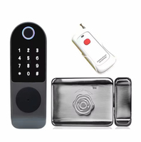 Cerradura Inteligente para Puerta con WiFi y Nube Tuya, Impermeable, con Huella Dactilar de Doble Cara, Tarjeta IC, Contraseña, Control por Aplicación, Cerradura Electrónica de Aluminio